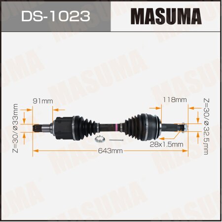 Drive shaft Masuma, DS-1023