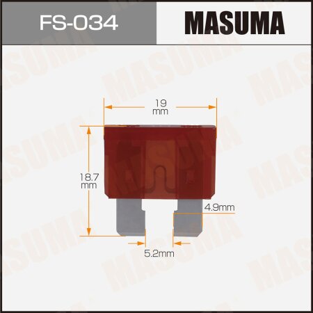 Car fuse Masuma standard 10A, FS-034