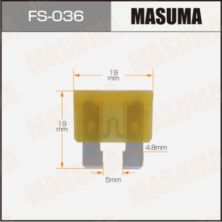 Car fuse Masuma standard 20A, FS-036