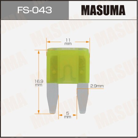 Car fuse Masuma mini 20A, FS-043