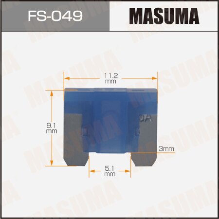 Car fuse Masuma low profile micro 15A, FS-049