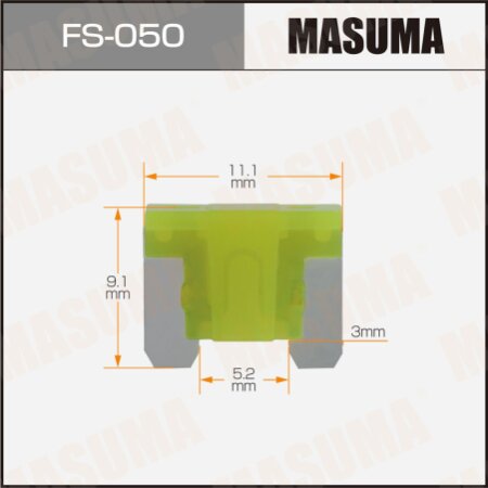 Car fuse Masuma low profile micro 20A, FS-050