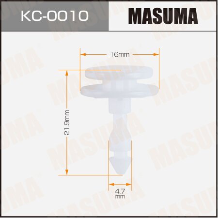 Retainer clip Masuma plastic, KC-0010