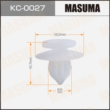 Retainer clip Masuma plastic, KC-0027