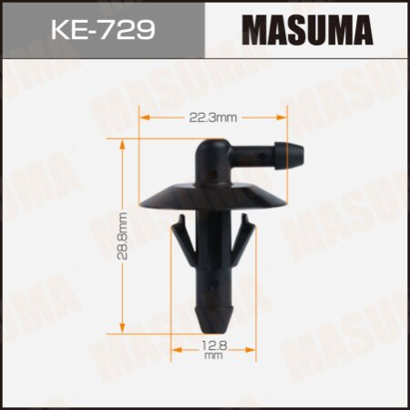 Retainer clip Masuma plastic, KE-729