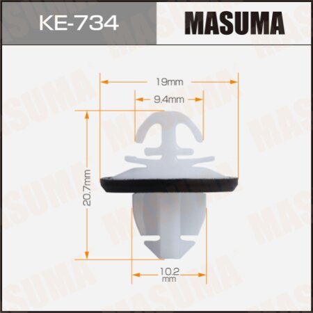 Retainer clip Masuma plastic, KE-734