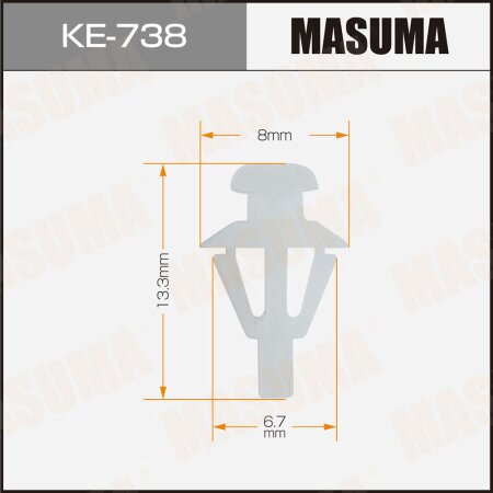 Retainer clip Masuma plastic, KE-738