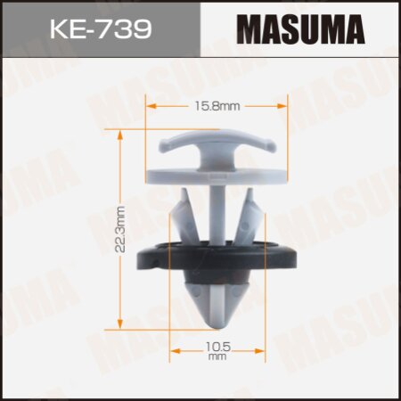 Retainer clip Masuma plastic, KE-739