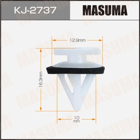 Retainer clip Masuma plastic, KJ-2737