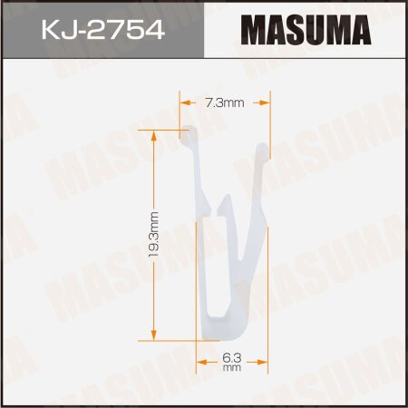 Retainer clip Masuma plastic, KJ-2754
