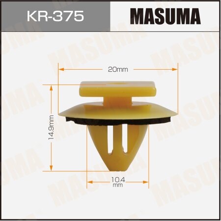 Retainer clip Masuma plastic, KR-375