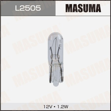 Bulb Masuma W1,2W (W2x4,6d, T5) 12V 1,2W, L2505