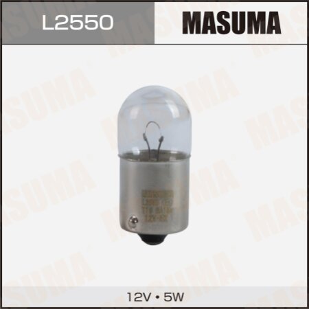 Bulb Masuma R5W (BA15s, G18) 12V 5W single pin, L2550