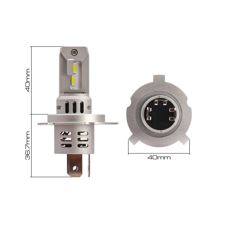 LED bulb Masuma, H4 26/21W 6000K 4000Lm/5000Lm  P43T, L645