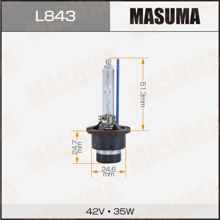 HID xenon bulb Masuma WHITE GRADE D4S 12V 5000k 35W 3800Lm, L843