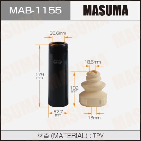 Dust cover with bump stop for Masuma shock absorber (plastic), MAB-1155