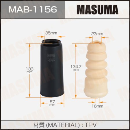 Dust cover with bump stop for Masuma shock absorber  (plastic), MAB-1156