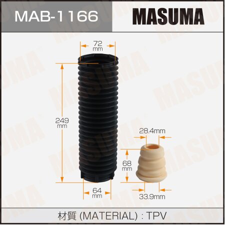 Shock absorber boot Masuma (plastic), MAB-1166