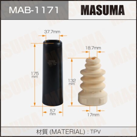 Dust cover with bump stop for Masuma shock absorber  (plastic), MAB-1171