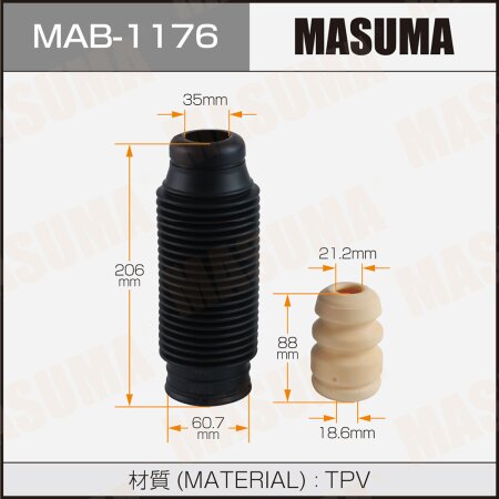 Shock absorber boot Masuma (plastic), MAB-1176