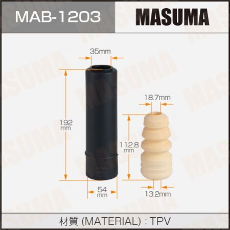 Dust cover with bump stop for Masuma shock absorber (rubber), MAB-1203