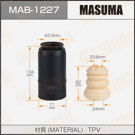 Dust cover with bump stop for Masuma shock absorber, MAB-1227