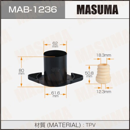 Dust cover with bump stop for Masuma shock absorber (rubber), MAB-1236