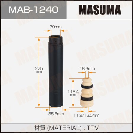 Dust cover with bump stop for Masuma shock absorber (rubber), MAB-1240