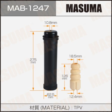 Dust cover with bump stop for Masuma shock absorber (rubber), MAB-1247