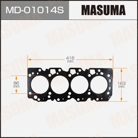 4-layer head gasket (metal-elastomer) Masuma, thickness 1,40mm, MD-01014S