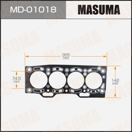 Head gasket (graphene-elastomer) Masuma, thickness 1,60mm, MD-01018