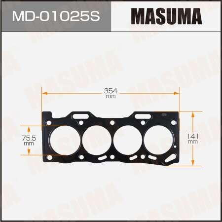 1-layer head gasket (metal-elastomer) Masuma, thickness 0,30mm, MD-01025S