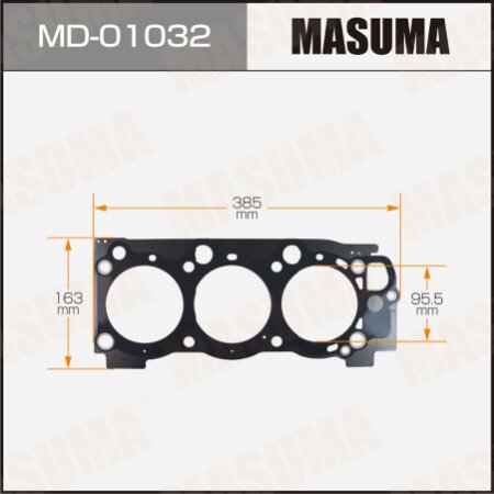 Head gasket (graphene-elastomer) Masuma, thickness 1,60mm, MD-01032