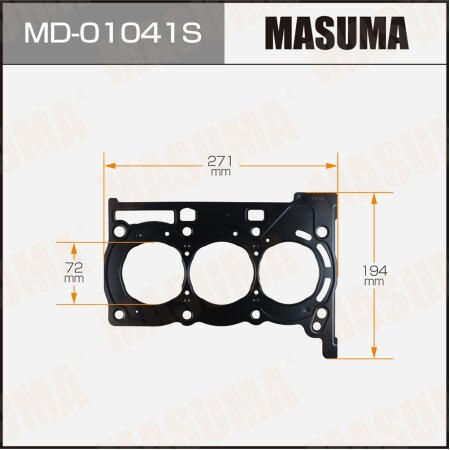 2-layer head gasket (metal-elastomer) Masuma, thickness 0,60mm, MD-01041S