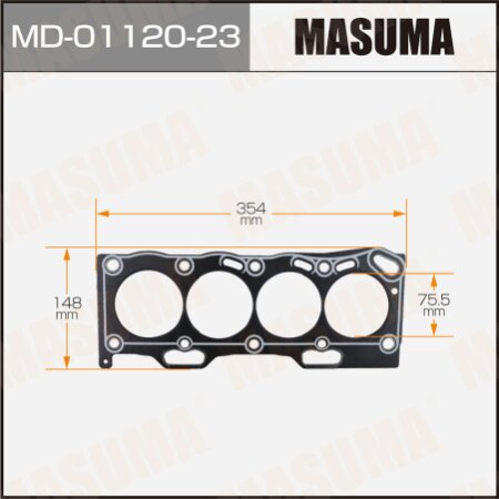 Head gasket (graphene-elastomer) Masuma, thickness 1,60mm, MD-01120-23