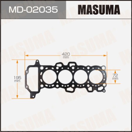 Head gasket (graphene-elastomer) Masuma, thickness 1,20mm, MD-02035