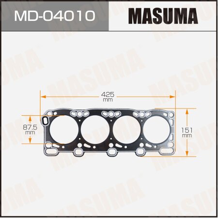 Head gasket (graphene-elastomer) Masuma, thickness 1,60mm, MD-04010