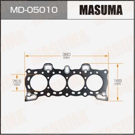 Head gasket (graphene-elastomer) Masuma, thickness 1,60mm, MD-05010