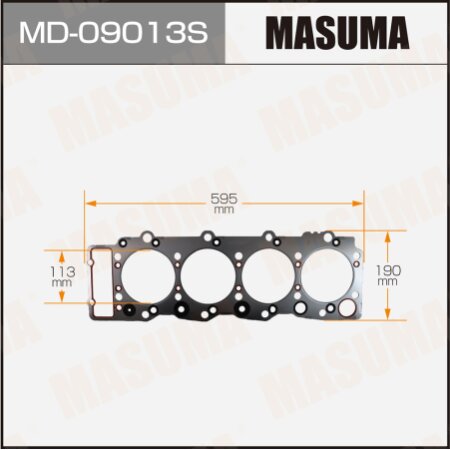 5-layer head gasket (metal-elastomer) Masuma, thickness 1,53mm, MD-09013S