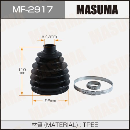 CV Joint boot Masuma, MF-2917