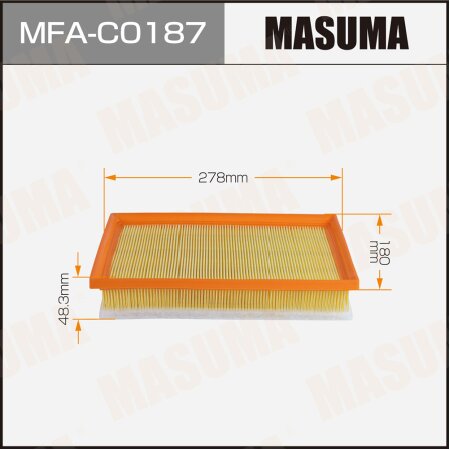 Air filter Masuma, MFA-C0187