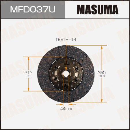 Clutch disc Masuma, MFD037U