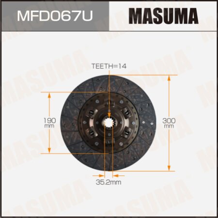 Clutch disc Masuma, MFD067U