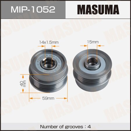 Generator overrunning clutch Masuma, MIP-1052
