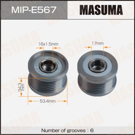 Generator overrunning clutch Masuma, MIP-E567