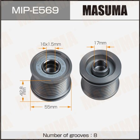 Generator overrunning clutch Masuma, MIP-E569