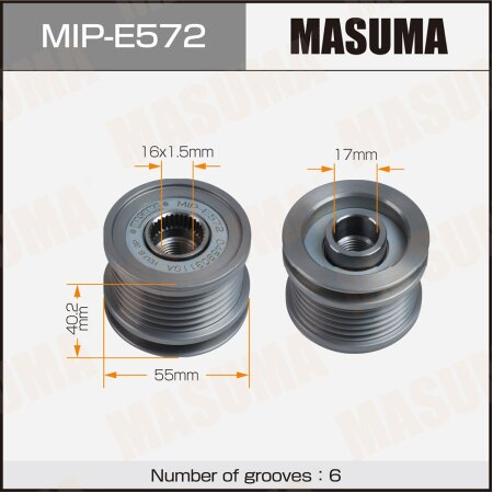 Drive belt tensioner pulley Masuma, MIP-E572