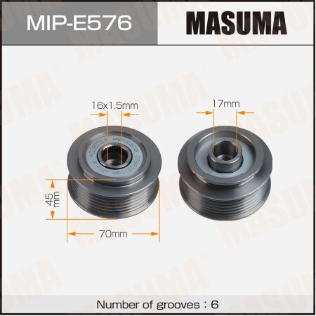 Drive belt tensioner pulley Masuma, MIP-E576