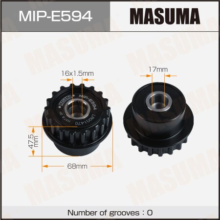 Generator overrunning clutch Masuma, MIP-E594