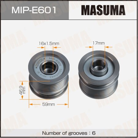 Generator overrunning clutch Masuma, MIP-E601